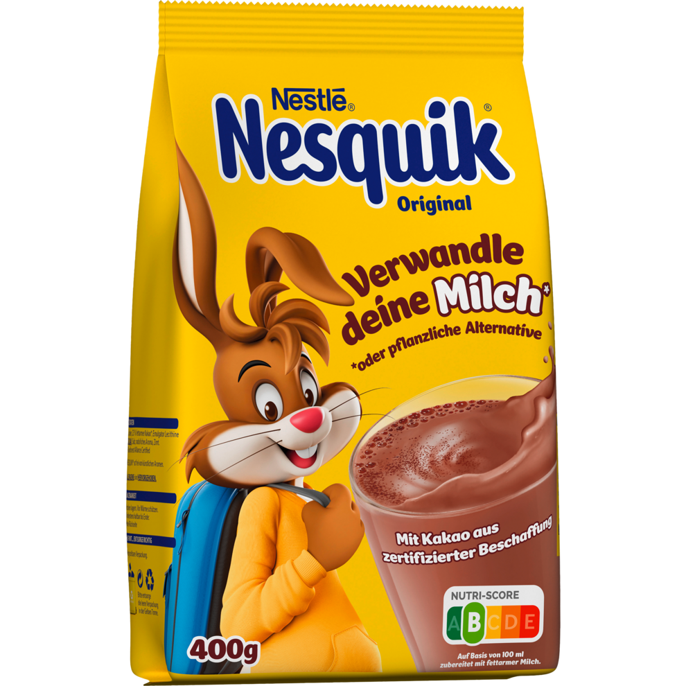 Nestlé Nesquik Original Nachfüllbeutel 400 g Kakao Kaffee Tee