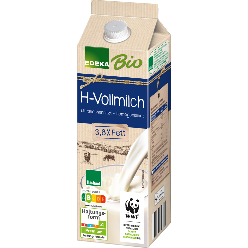 EDEKA Bio H Vollmilch 1 l H Milch Haltbare Milch Milchgetränke