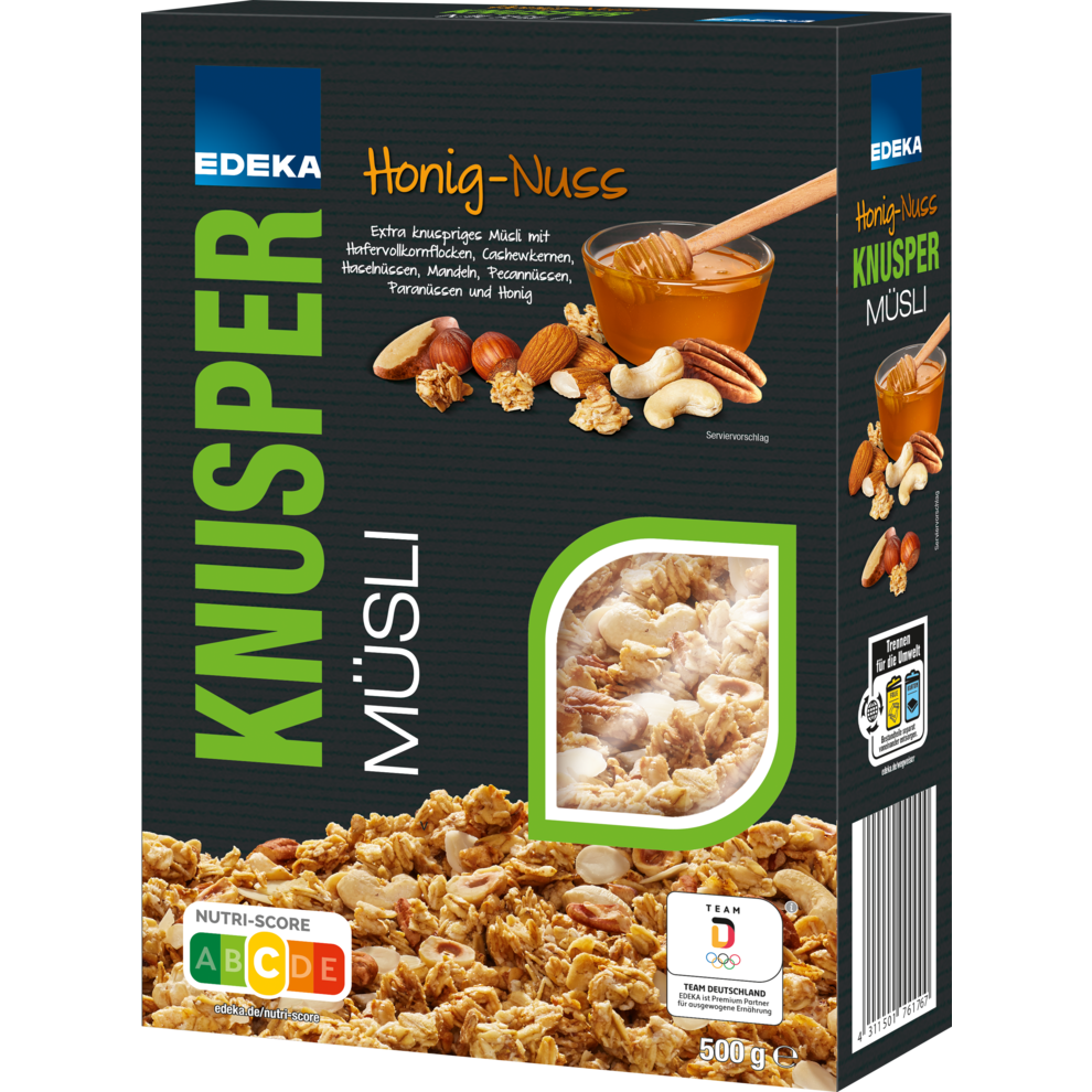 EDEKA Knuspermüsli Honig Nuss 500 g Müsli Cerealien