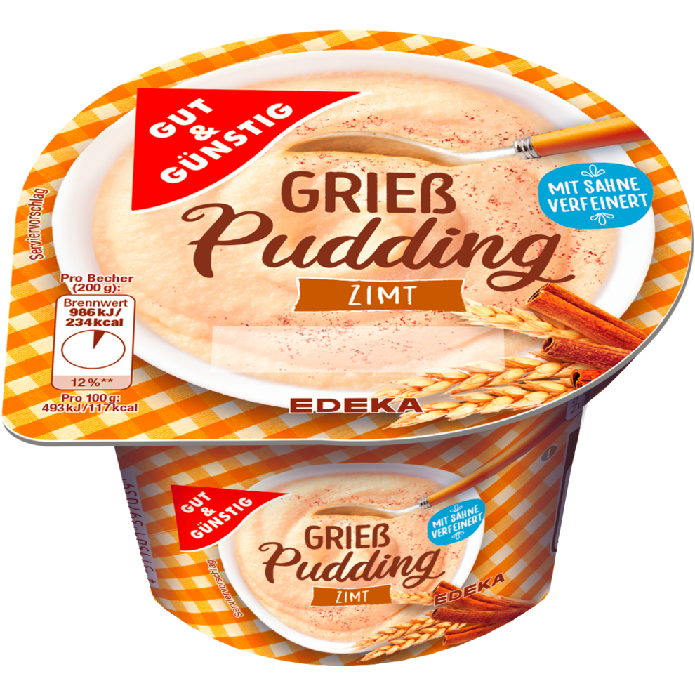 GUT GÜNSTIG Grießpudding Zimt 175 g Pudding Molkereiprodukte