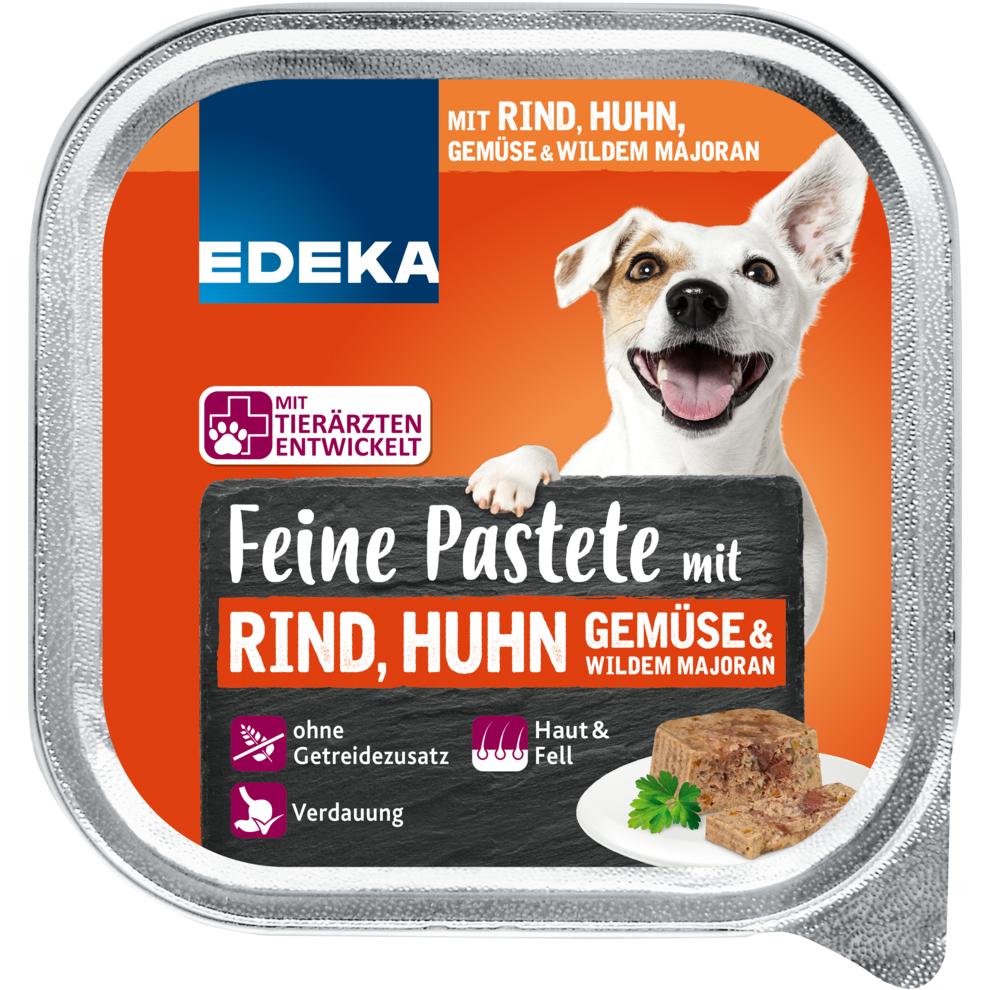 EDEKA Feine Pastete mit Rind Huhn Gemüse wildem Majoran 150 g