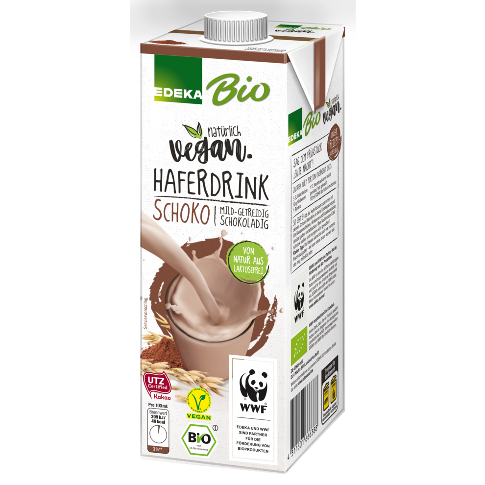 EDEKA Bio My Veggie Veganer Haferdrink Schoko 1 L Milch