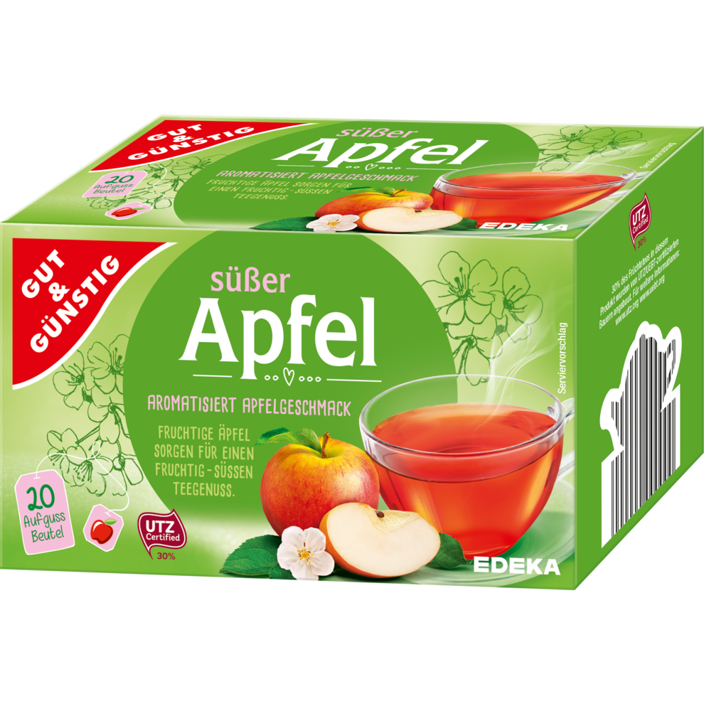 GUT&amp;GÜNSTIG Apfel Früchtetee aromatisiert mit Apfelgeschmack 20x3g