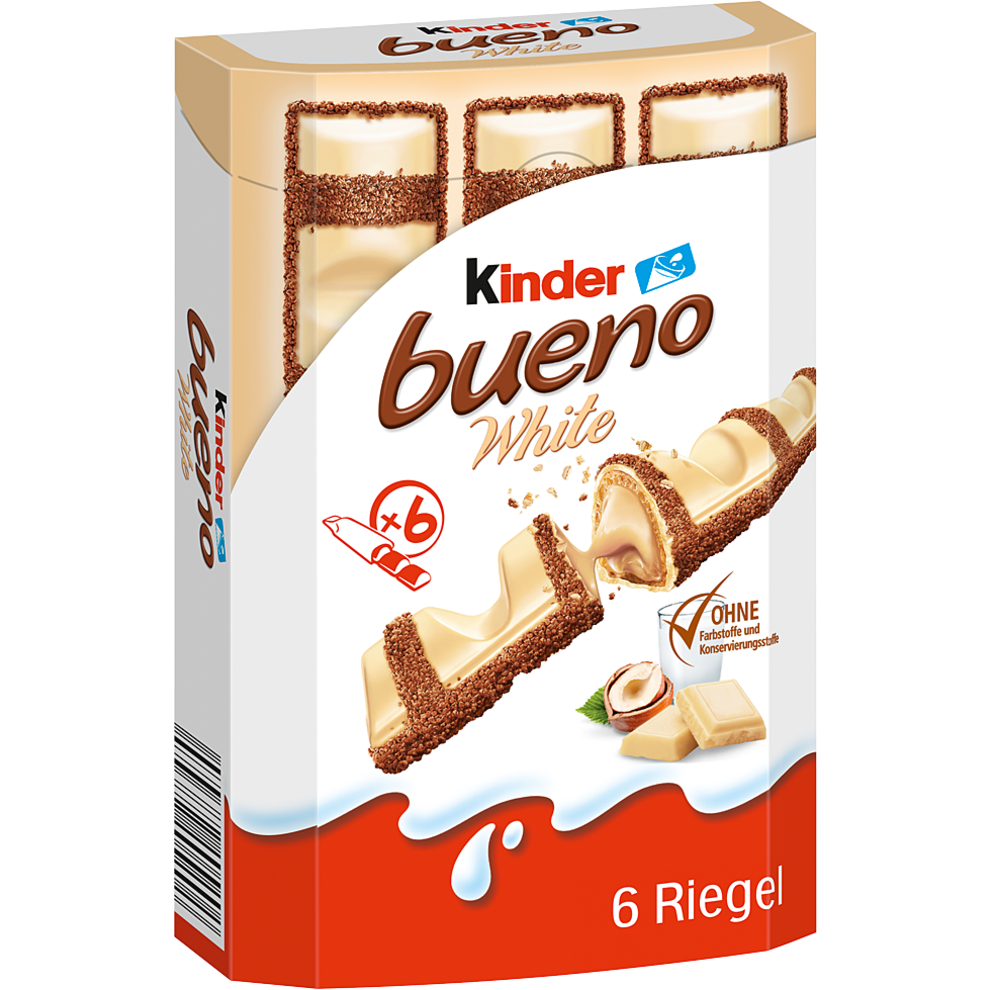 Ferrero Kinder bueno white Stück Waffeln Gebäck Süßwaren Lebensmittel Alle Produkte