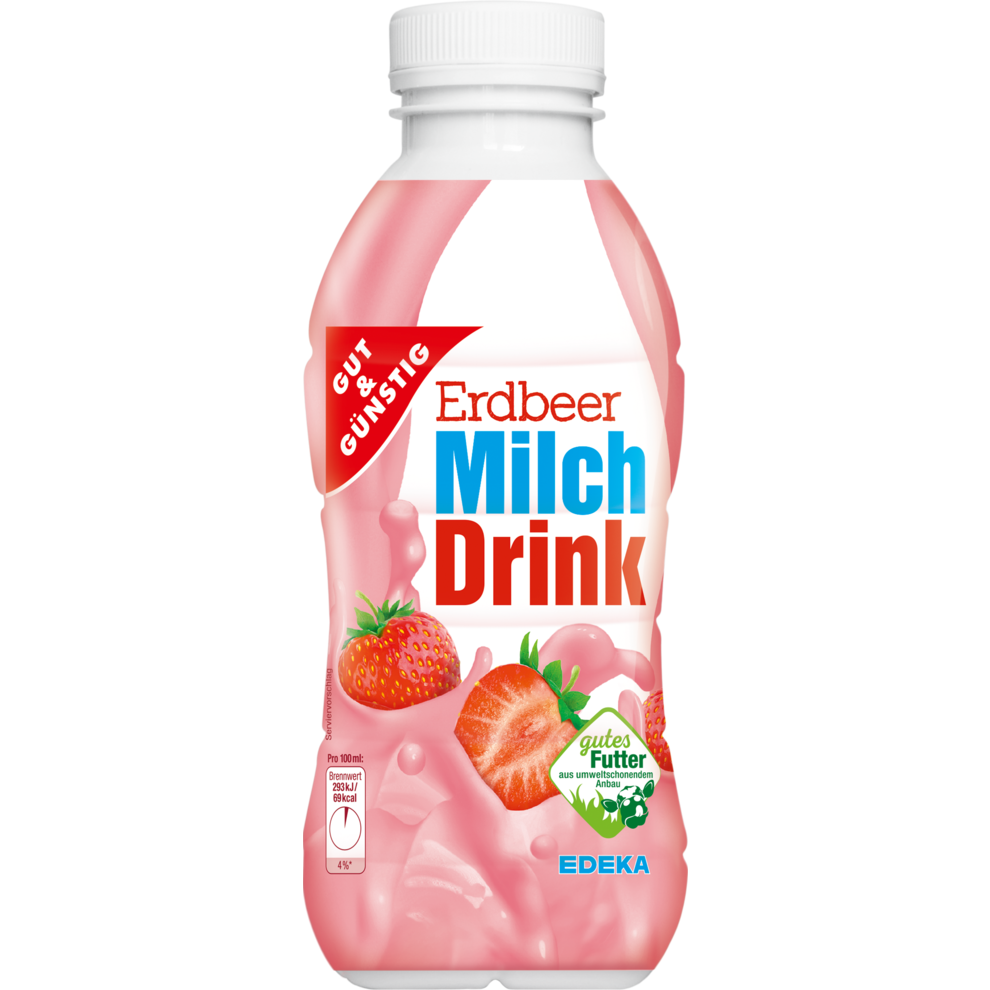 GUT&amp;GÜNSTIG Milchdrink Erdbeere 500 ml | Milch &amp; Milchgetränke ...