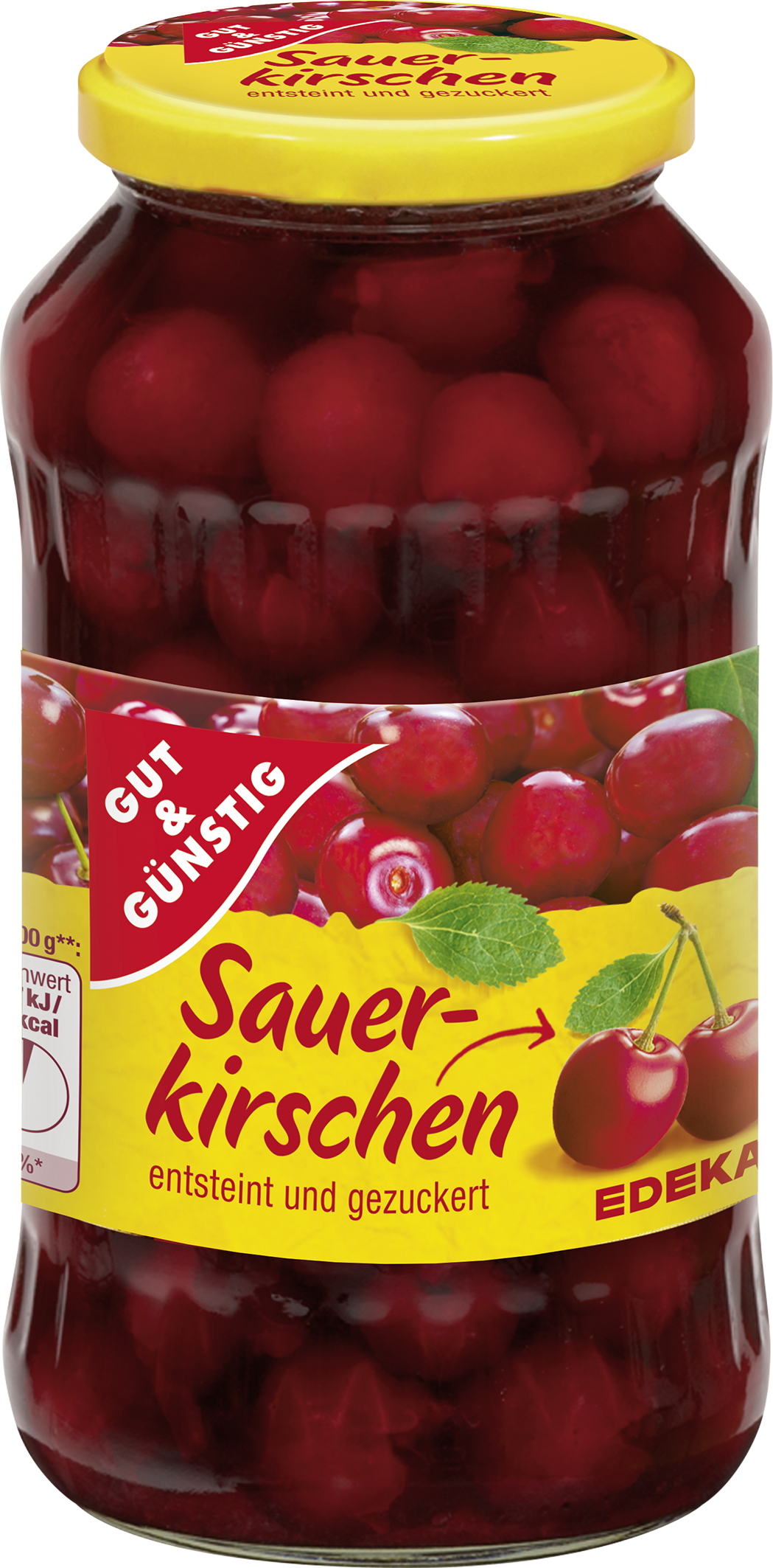 Gut & Günstig Sauerkirschen, 680g Obst und