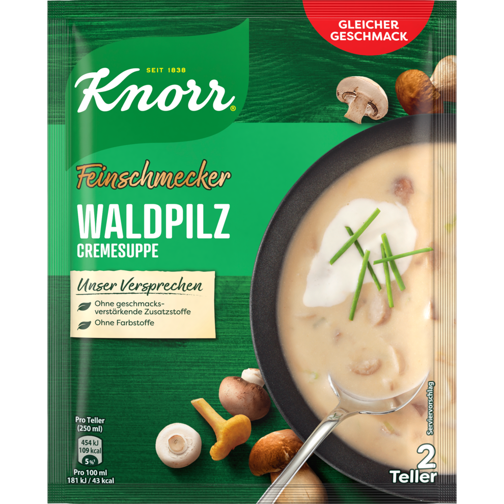 Knorr Feinschmecker Waldpilz Suppe F R Teller Suppen Eint Pfe