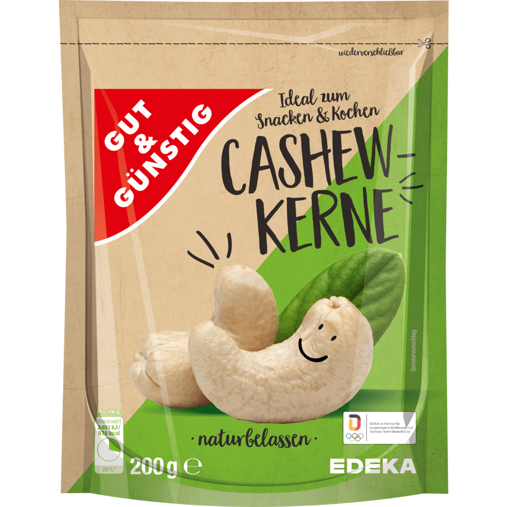 GUT&amp;GÜNSTIG Cashewkerne 200g | Trockenfrüchte | Obst &amp; Gemüse | Alle ...